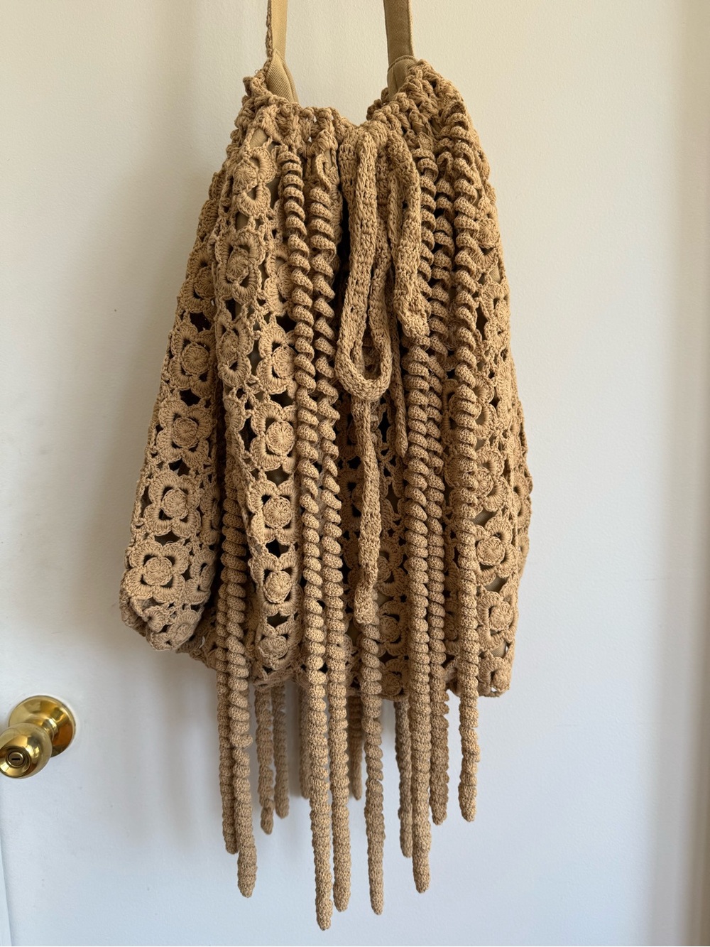 Rebecca Taylor Floral Crochet Jellyfish Bag NWT Goldenrod - Picture 4 of 16